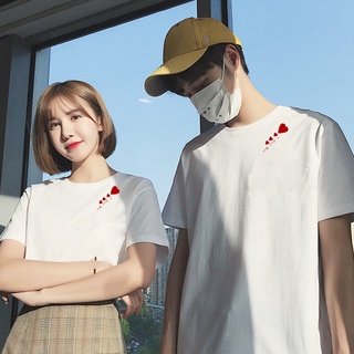couple tshirt couple t shirt Korean Fashions Couple Round Neck Pattern T-shirts /98each