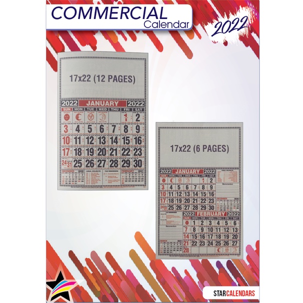 commercial calendars 2022 17 x 22 shopee philippines