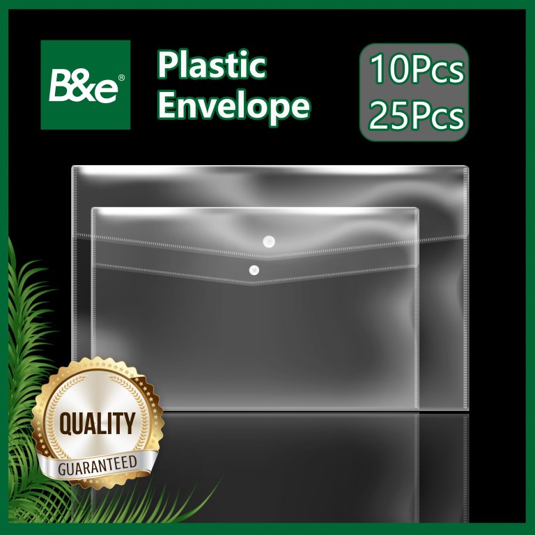 bnesos Stationary Plastic Envelope Long Clear Plastic Envelope Short ...