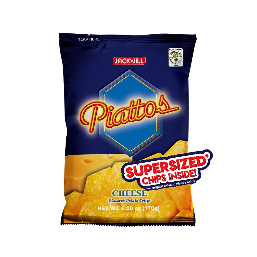 Jack'N Jill Piattos Cheese Supersized Chips 170G (Party Pack) | Shopee ...