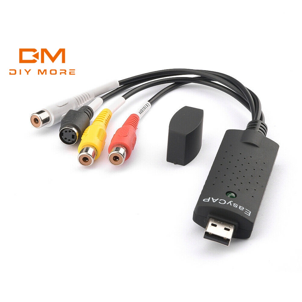 DIYMORE USB 2.0 HD Video Capture Card VHS VCR to DVD Converter Adapter