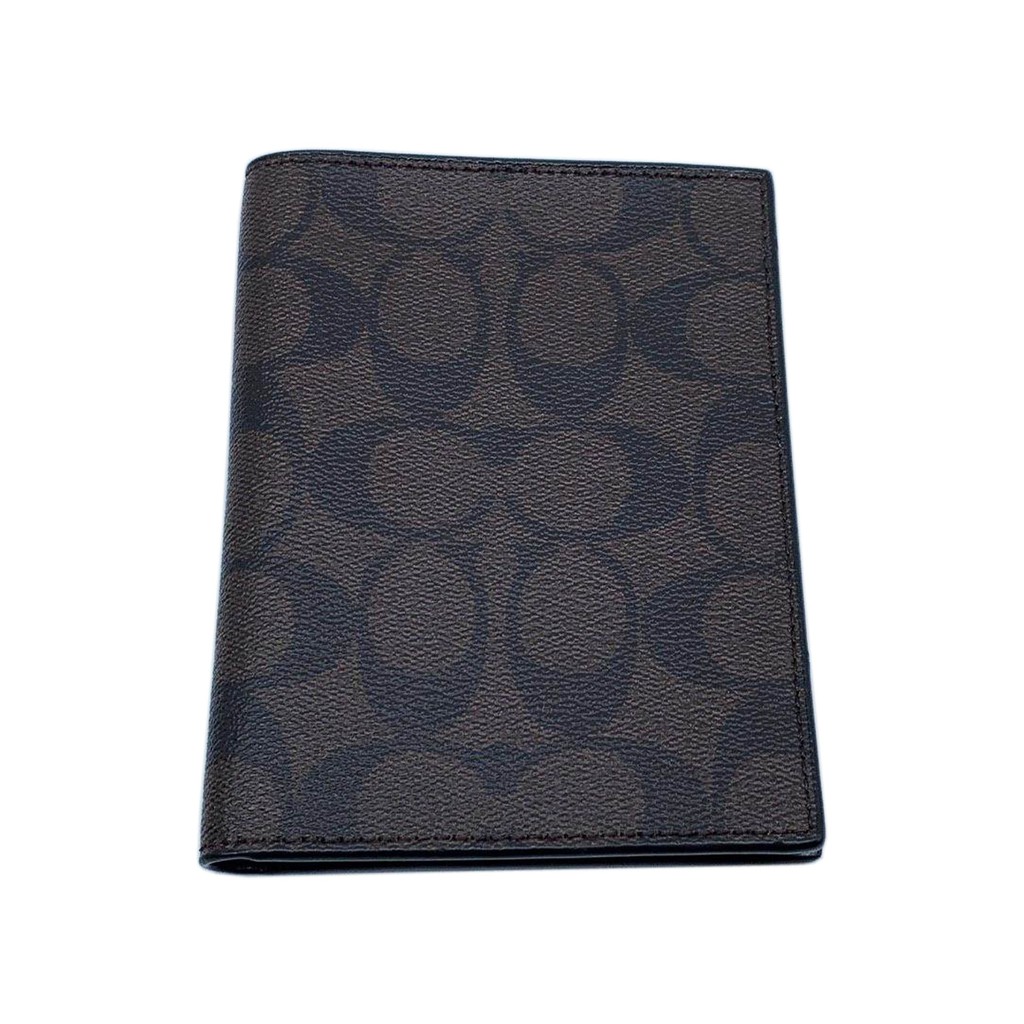 COACH Men Passport Case in Signature Leather (Mahogany/Black) | Shopee ...
