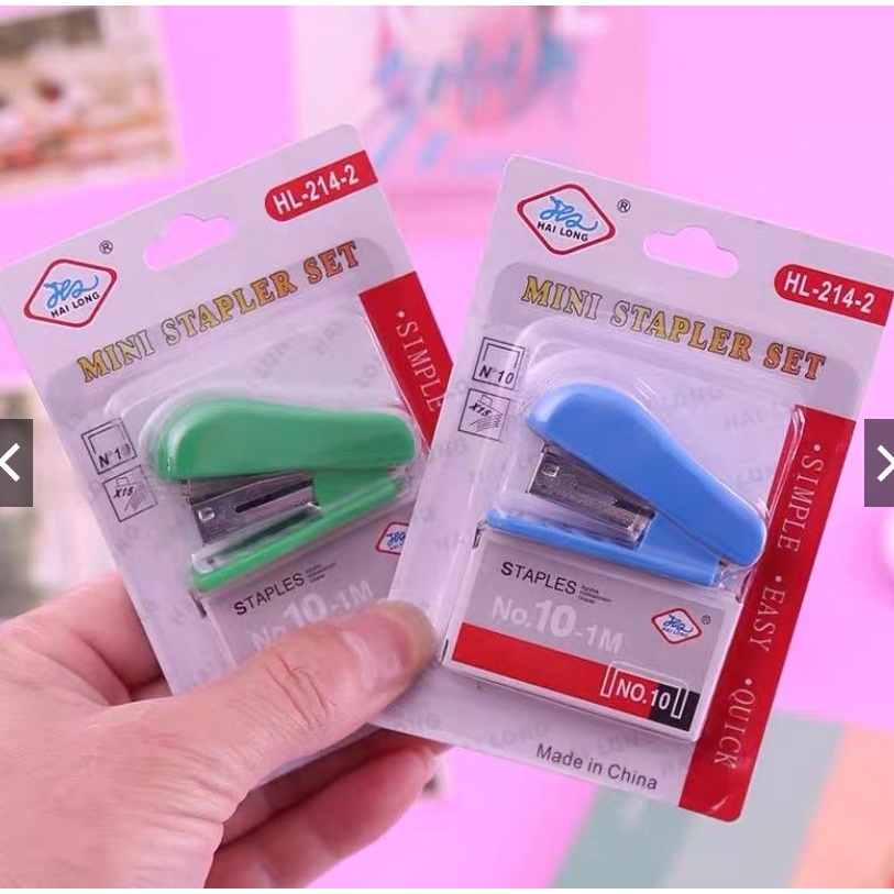 Mini Stapler Set Stapler & Staple Wire no.10 Portable and Convenient