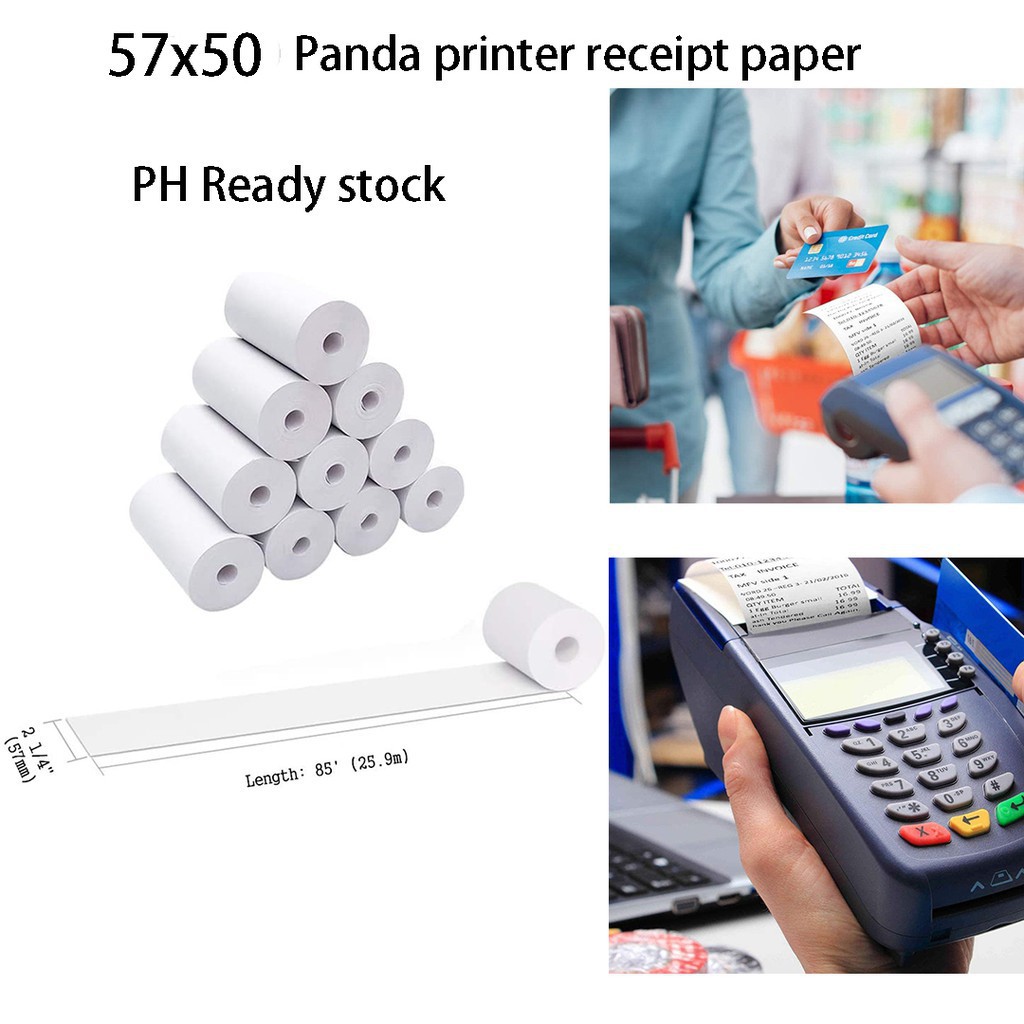10roll Cash Register Thermal Paper Mobile Bluetooth Printer 57x50mm 57x40 Credit Card Receipt 5650