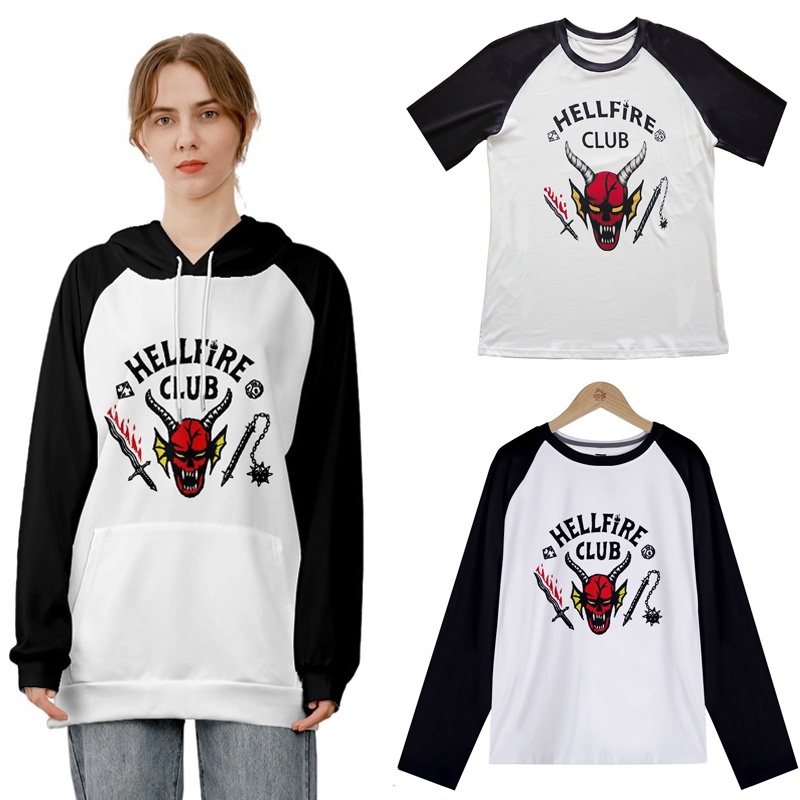 Stranger Things Season 4 Hellfire Club Cosplay Shirts Short Sleeve T