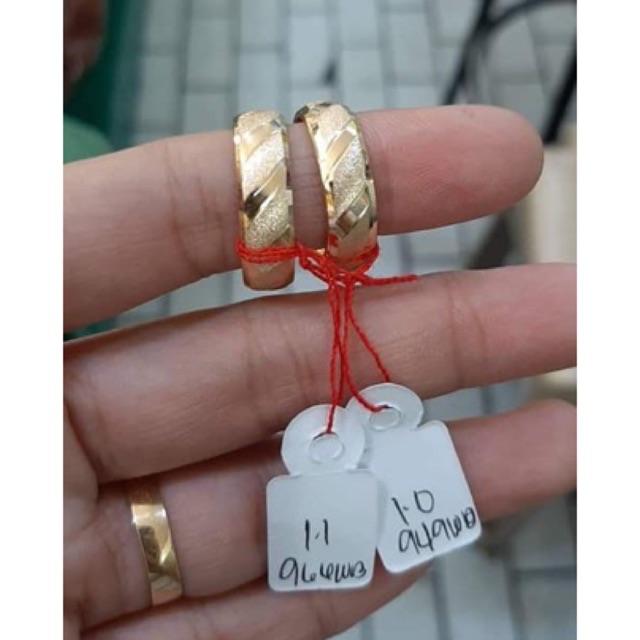 18k Saudi Gold Wedding Ring Pair | Shopee Philippines