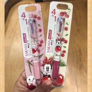 Pre order Zebra Sarasa Cherry | Disney Character multi 4+1 Ballpoint Pen + pencil Disney Store Japan #7