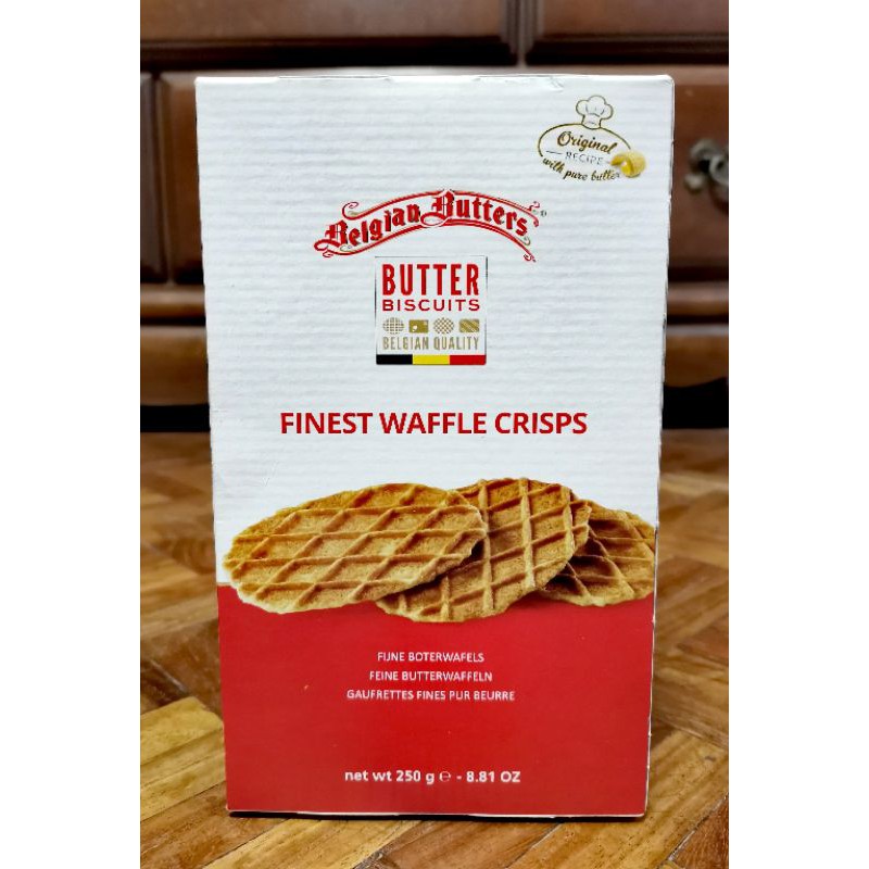 BELGIAN BUTTERS FINEST WAFFLE CRISPS 250G Shopee Philippines