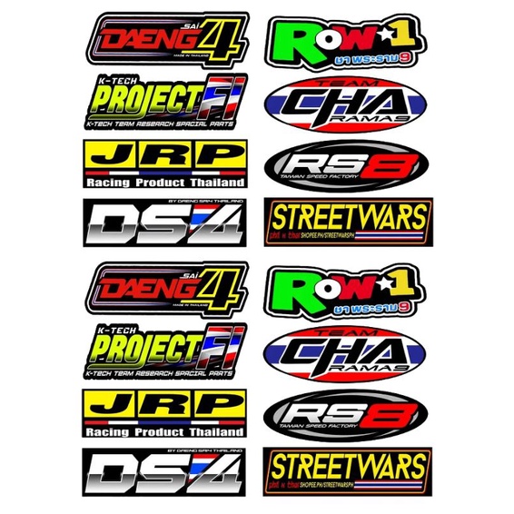 jrp set thailook sticker a4 size waterproof good any weather condition