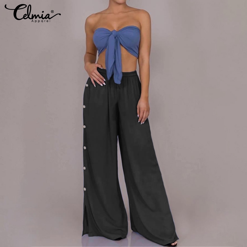 women's plus size wide leg trousers