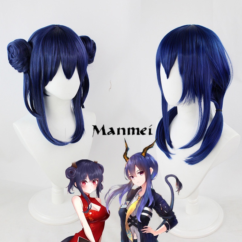 Arknights cos Wigs for women Amine Rule Chen Cosplay wig Maruko head