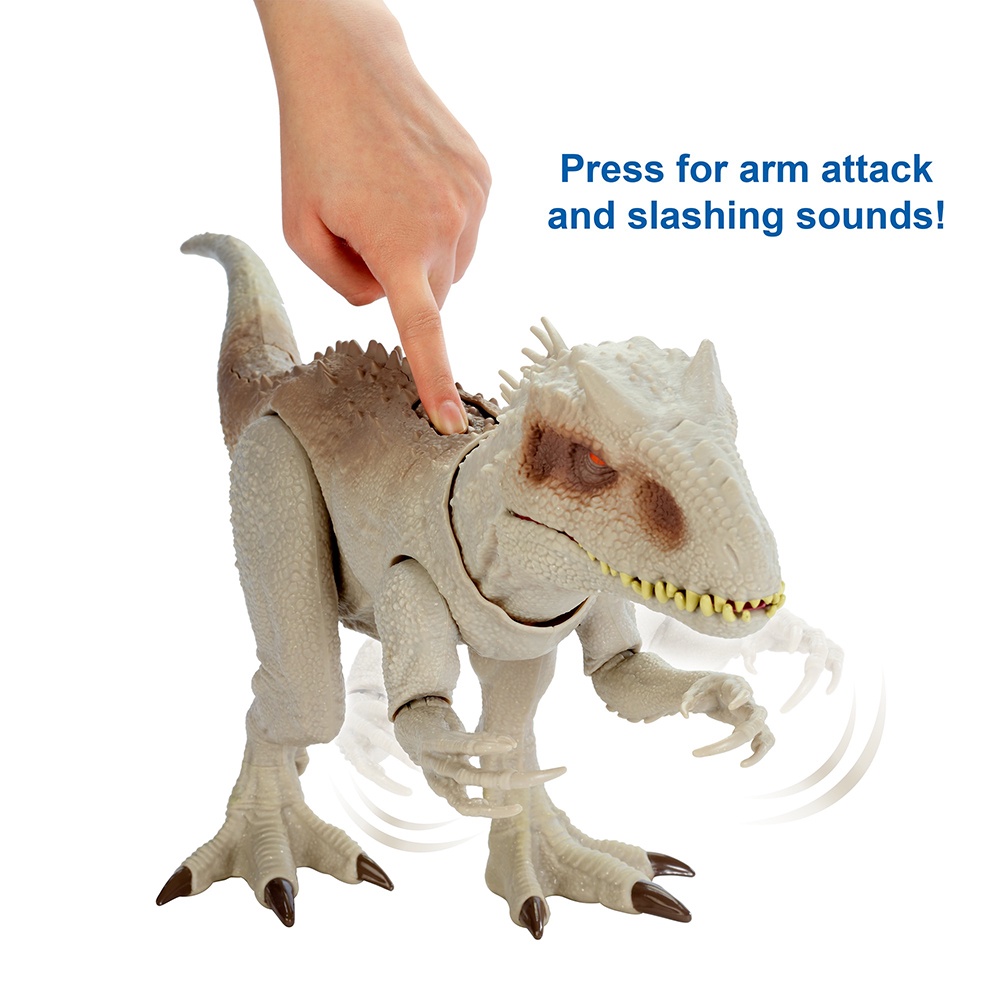 Jurassic World Destroy 'n Devour Indominus Rex Dinosaur with Chomping Mouth, Slashing Arms, Lights & #4