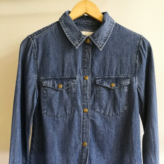 longline chambray shirt