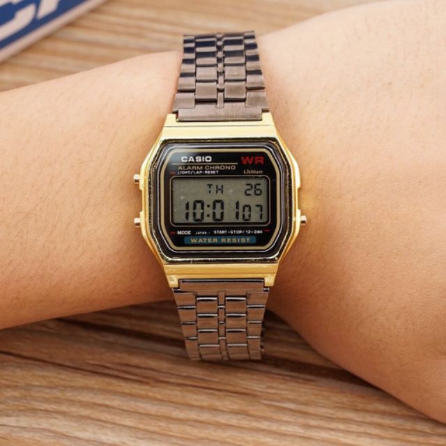 casio vintage rose gold digital watch