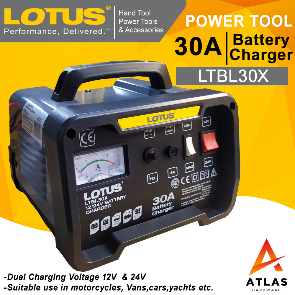 Lotus Battery Charger 30A 12V/24V LTBL30X | Shopee Philippines