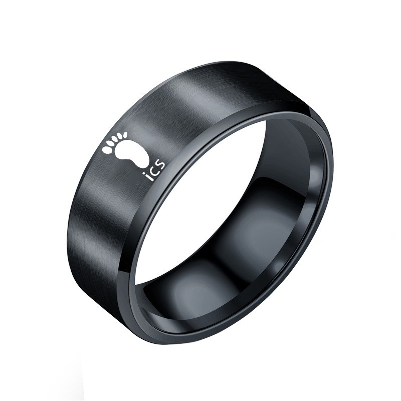 Haikyuu Ring Size 9 Symbol Black Stainless Steel Ring Titanium Haikyuu 