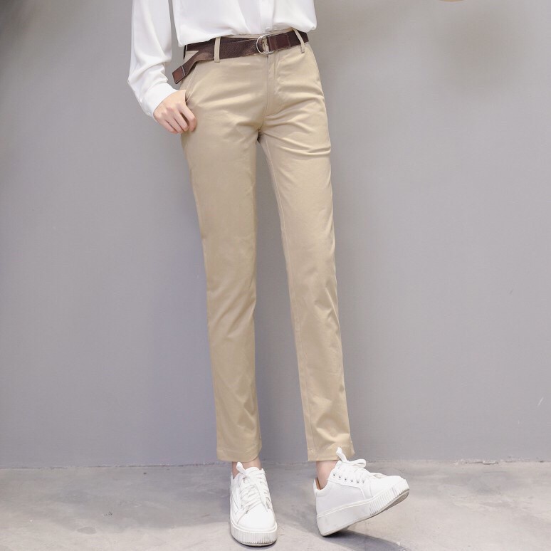 khaki skinny pants womens
