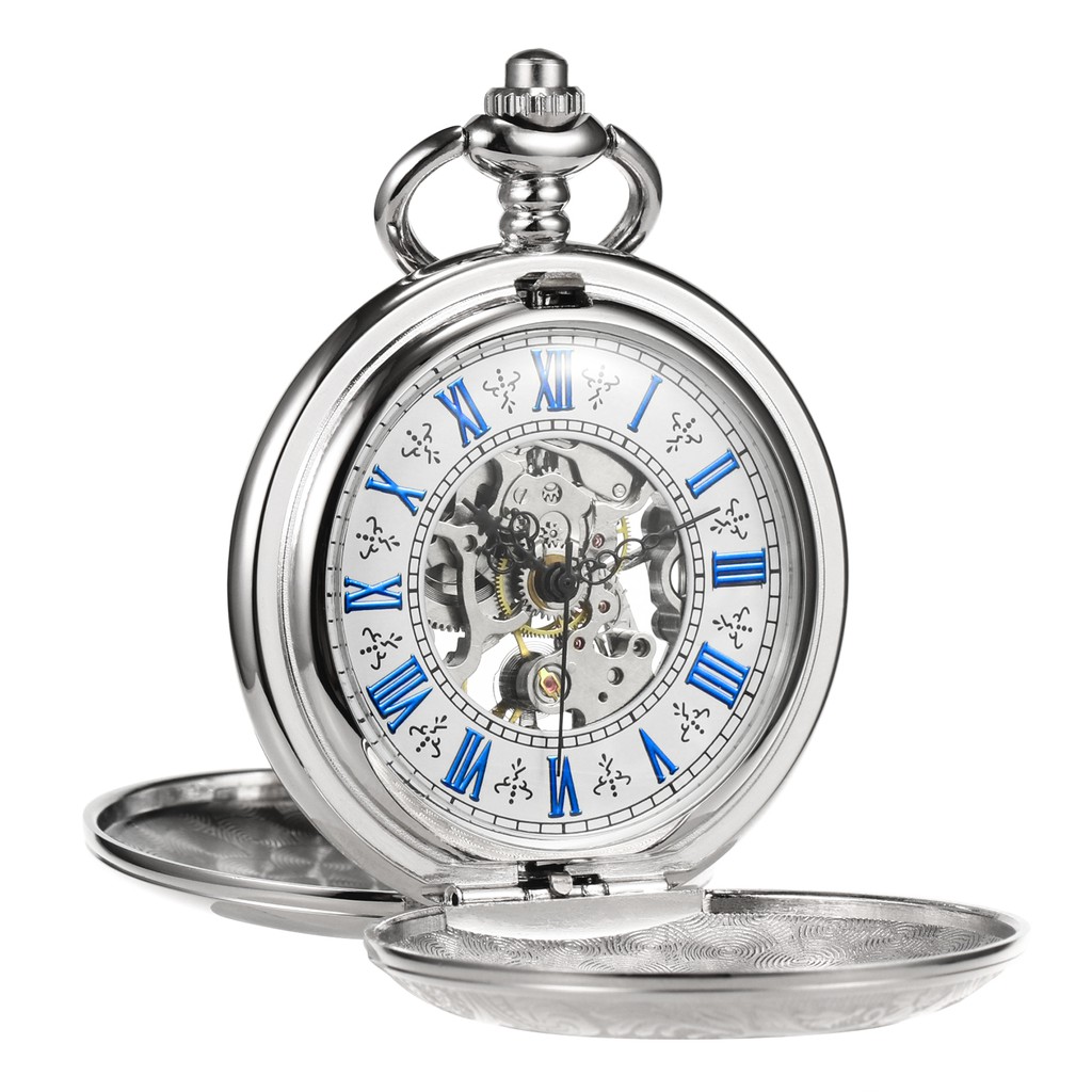 mens silver pocket watch