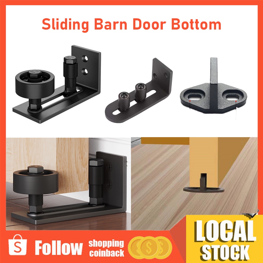 Sliding Barn Door Bottom Stand Adjustable Wall Mount Stay Roller Barn ...