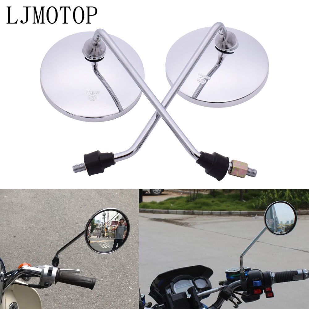 Refit Silver Motorcycle Mirrors Rearview Side Mirror Round Mirror Mm Mm For Bmw R Gs R