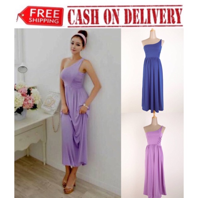 one shoulder infinity dress