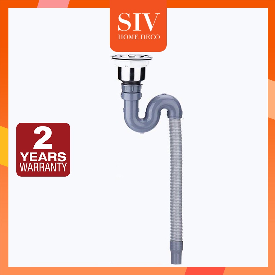 SIV stainless steel single kitchen sink ptrap Strainer drainer and