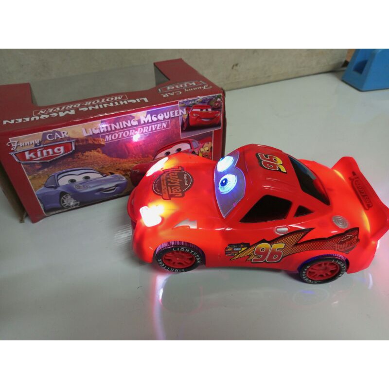Lightning McQueen Cars Motor Driven Bump And Go Action Battery Operated