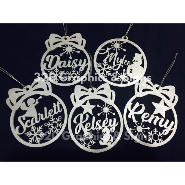 engraved christmas ornaments