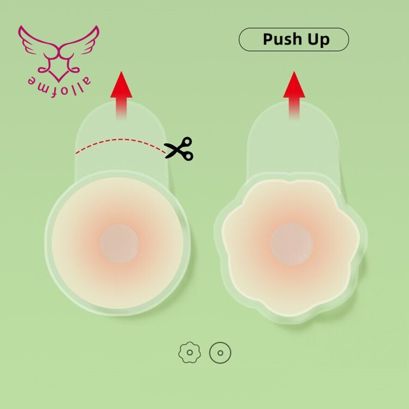 ALLOFME Nipple tape Push Up nipple silicone bra pad Nipple Covers