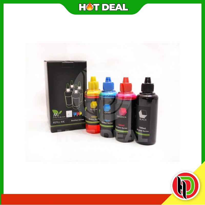 Hotdeal Compatible Epson 4 bottles CMYK 100ml Refill Ink Printer Ink
