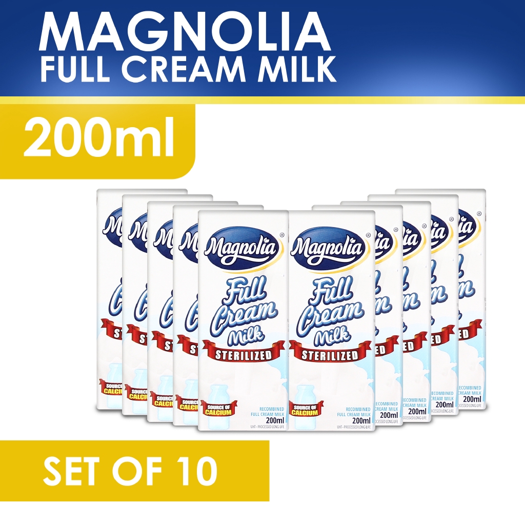 Magnolia Full Cream Milk (200mL) Set of 10 Shopee Philippines