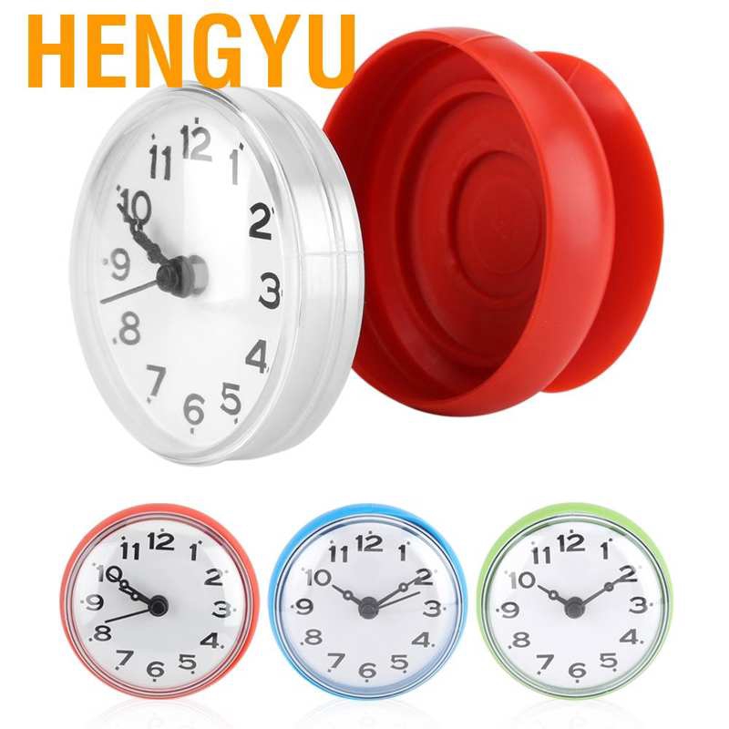 Hengyu Waterproof Suction Wall Window Mirror Bath Shower Clock Bathroom Accessories Shopee Philippines