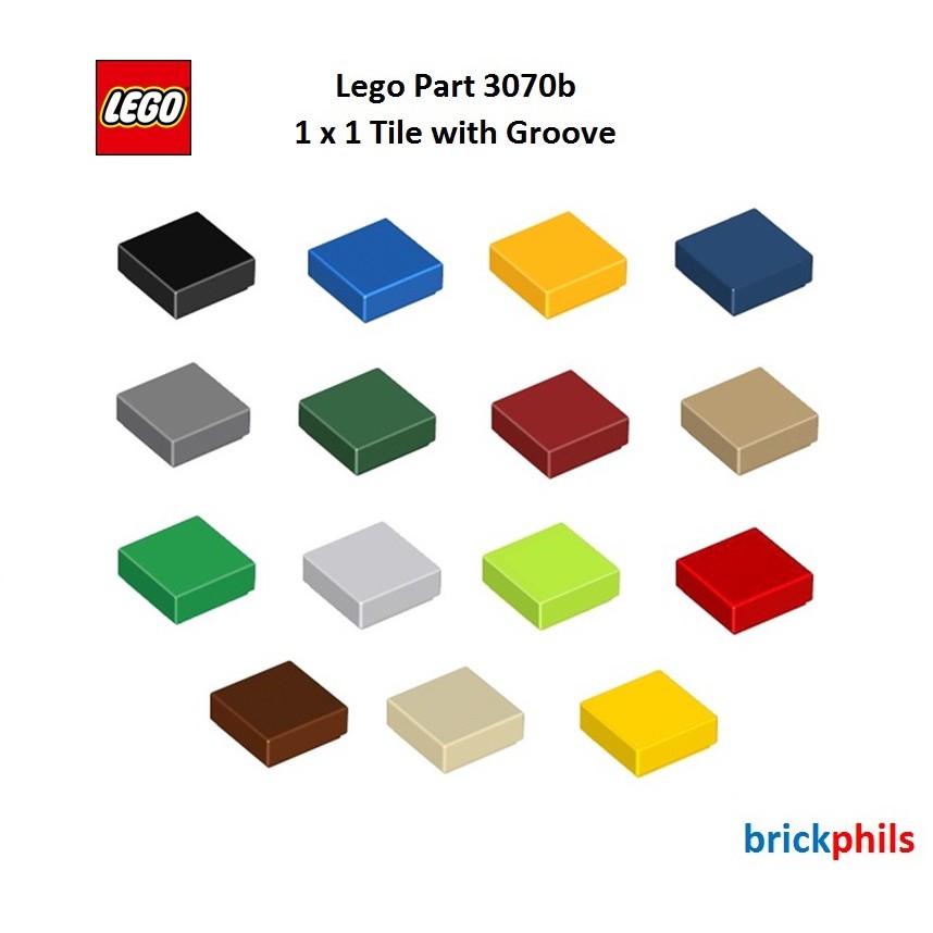 COL M-Z BESTPRICE GUARANTEE NEW LEGO 3070b 1x1 TILE W/ GROOVE SELECT QTY