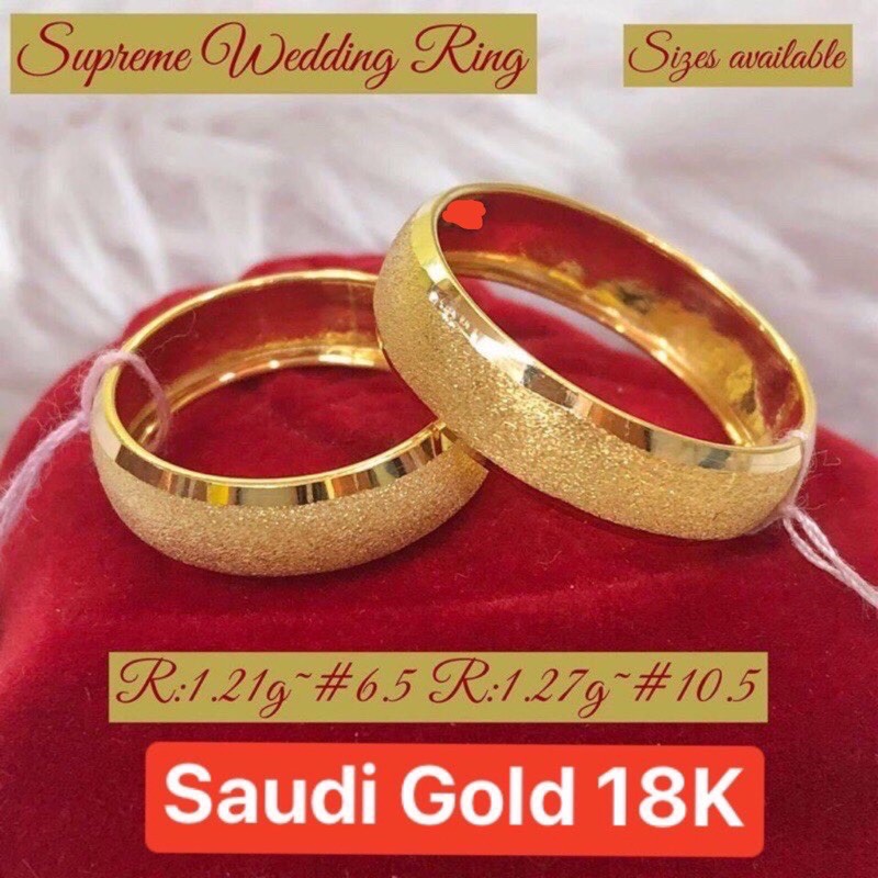 18K Saudi Gold Wedding Ring | Shopee Philippines
