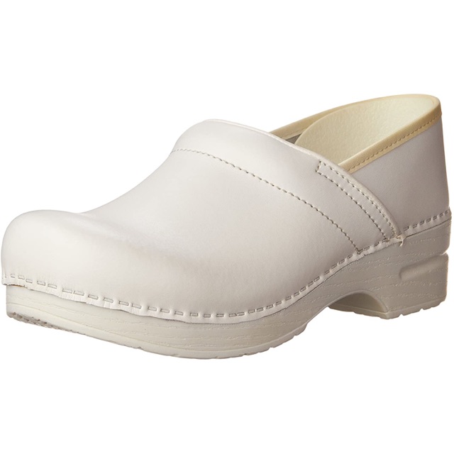 dansko white leather nursing shoes