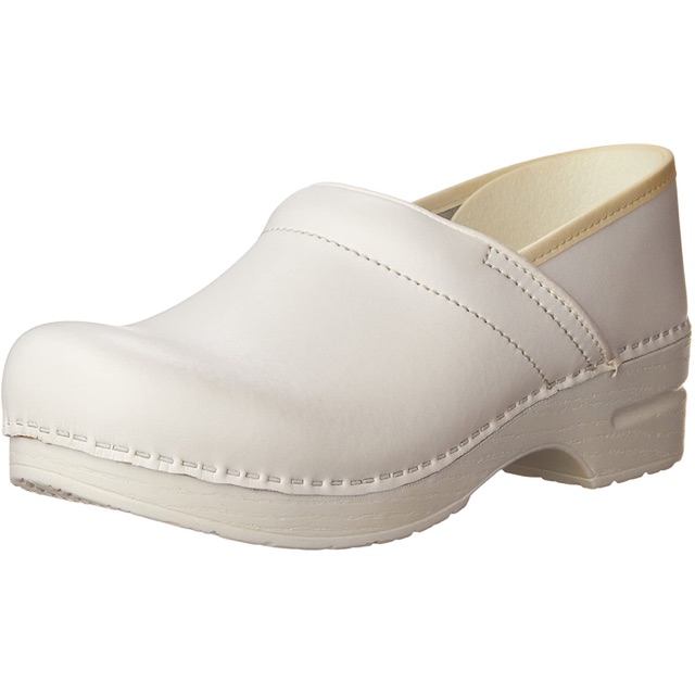 dansko white patent leather nursing shoes