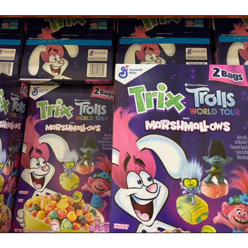 Trix Trolls Mega Pack Cereal With Marshmallows 2 Bags | Shopee Philippines