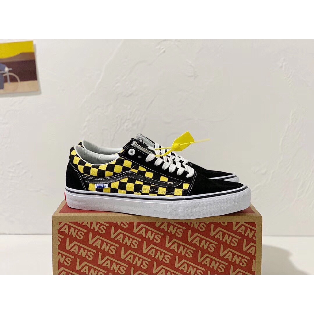 yellow plaid vans