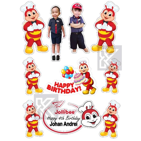 Jollibee Theme Cake Topper Shopee Philippines