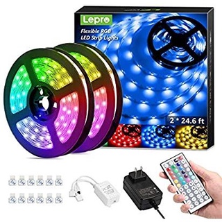 Ulifeshop 5 meters LED 2835 RGB Colorful Soft Strip Lights with Remote Control Set 12V