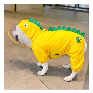Fashion French Bulldog Dinosaur Raincoat Pet Dog Waterproof Clothes For Small Medium Dogs Rain Coat 