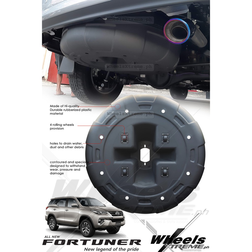 Toyota FORTUNER / HILUX 20162023 Spare Tire Cover With Wheels MOD