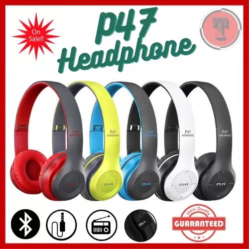 P47M Wireless Bluetooth OnEar Headphone Headset cat Headphone With