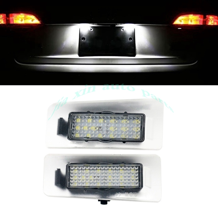 car number plate with light