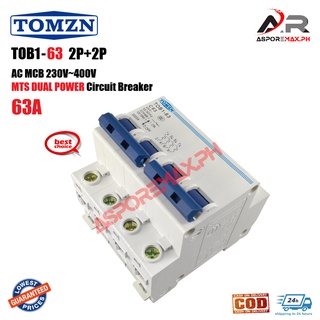 TOMZN TOB1-63 2P+2P 63A MTS Dual power Manual transfer switch Circuit ...