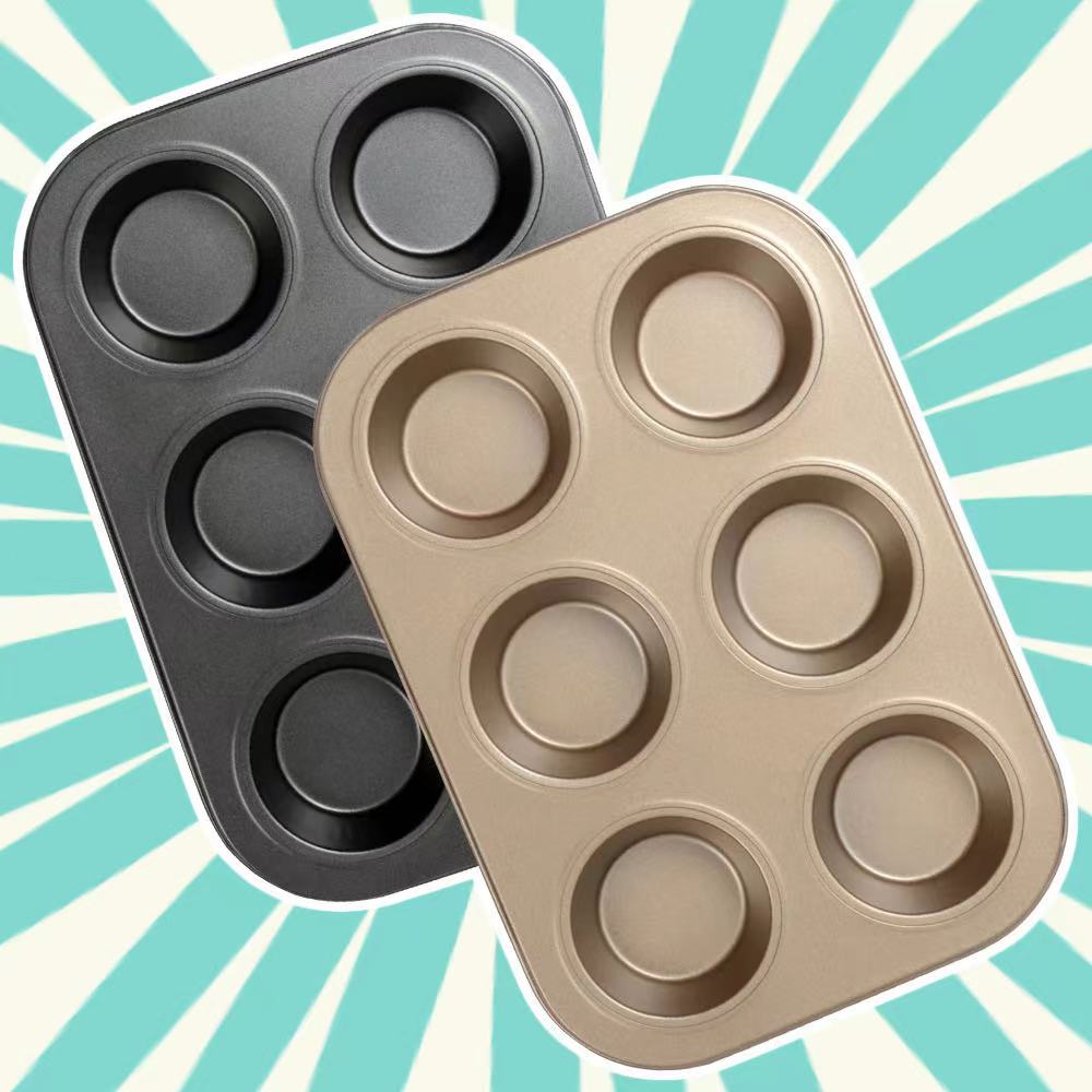 New 2oz muffin pan, cupcake nonstick pan, 6 molds and 12 molds