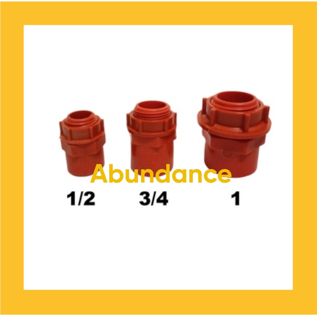 PVC Orange Male adapter with lock nut Shopee Philippines