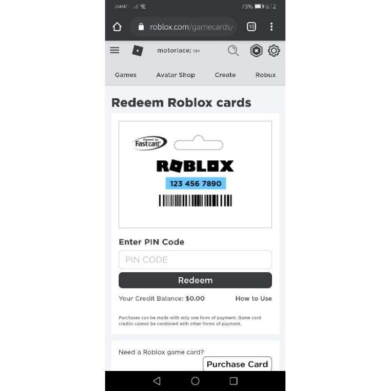 Roblox gift card codes