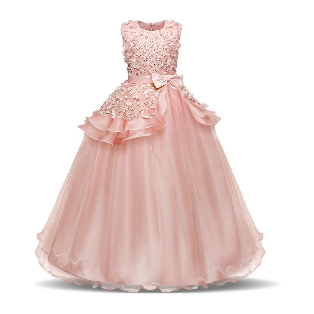 long gown design for baby girl