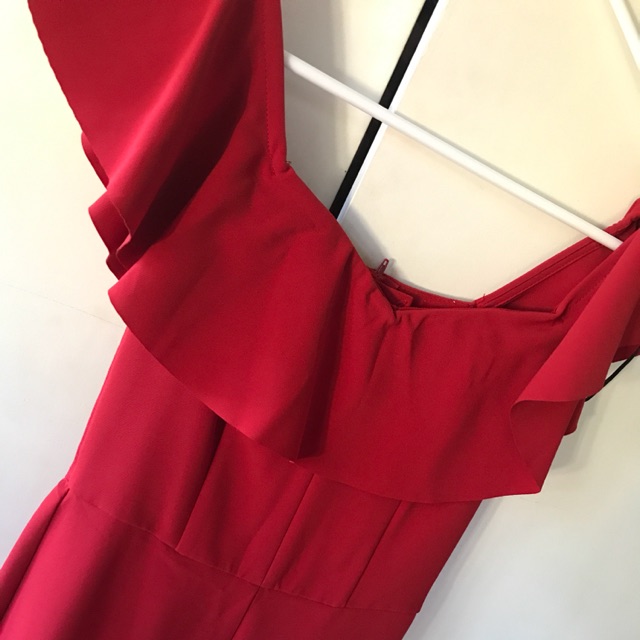 h&m red jumpsuit